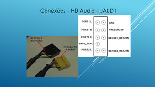 Conexões – HD Audio – JAUD1
 
