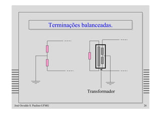 Terminações balanceadas.
                           Terminações balanceadas.




                                         Transformador

José Osvaldo S. Paulino-UFMG                             26
 