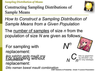 Sampling Distribution With Replacement samplingdistributionofmeans- - Copy.pptx