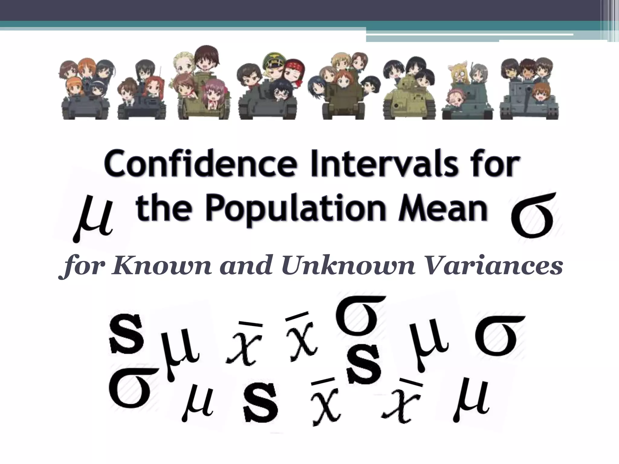 for Known and Unknown Variances
 