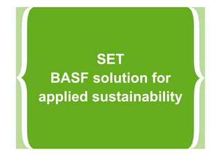SET
BASF solution for
applied sustainability
 