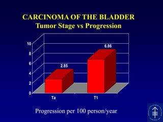 CARCINOMA OF THE BLADDERTumor Stage vs ProgressionProgression per 100 person/year