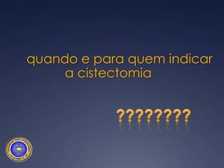 T2 inicial x ProgressãoCa urotelial progressivamente músculo-invasor (a partir de T1) tem pior prognóstico que o invasor primário – sobrevida ca-específica 37% x 67%Schrier, EurUrol2004Ca urotelial superficial alto risco: cistectomiaprecocextardiaapósfalhaao BCG -sobrevidaem 10 anos: 69% x 26%Herr, J Urol 2001