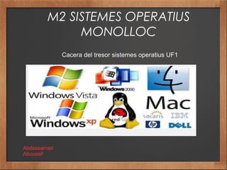 M2 SISTEMES OPERATIUS
MONOLLOC
Abdessamad
Aboussif
Cacera del tresor sistemes operatius UF1
 