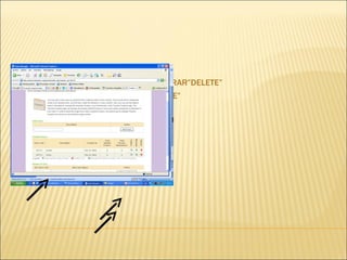 ESCRIUS UN NOM CLIQUES A “MANAGE”. ES POT BORRAR”DELETE” SI VOLS POTS CANVIAR EL NOM “RENAME” 