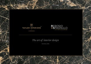 The art of interior design
Portfolio 2016
 