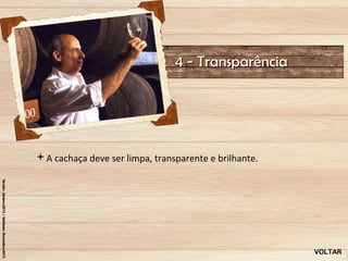 4 - Transparência




A cachaça deve ser limpa, transparente e brilhante.




                                                       VOLTAR
 
