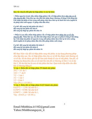 Cach chuyen doi giua cac he so