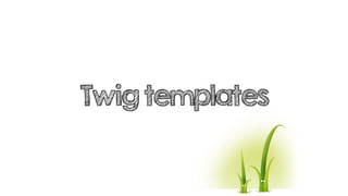 Twig templates
 