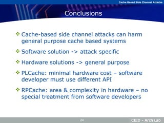 Cache Side Approach Cache based side_channel_attacks Anestis Bechtsoudis | PPT