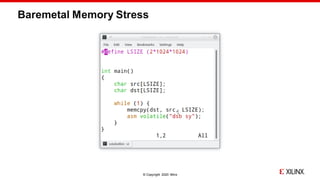 © Copyright 2020 Xilinx
Baremetal Memory Stress
 