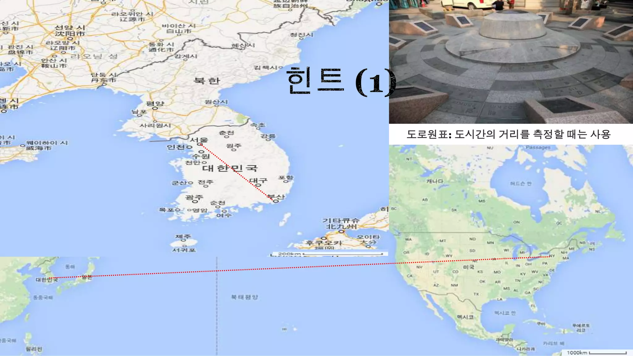 도로원표: 도시간의 거리를 측정할 때는 사용
 