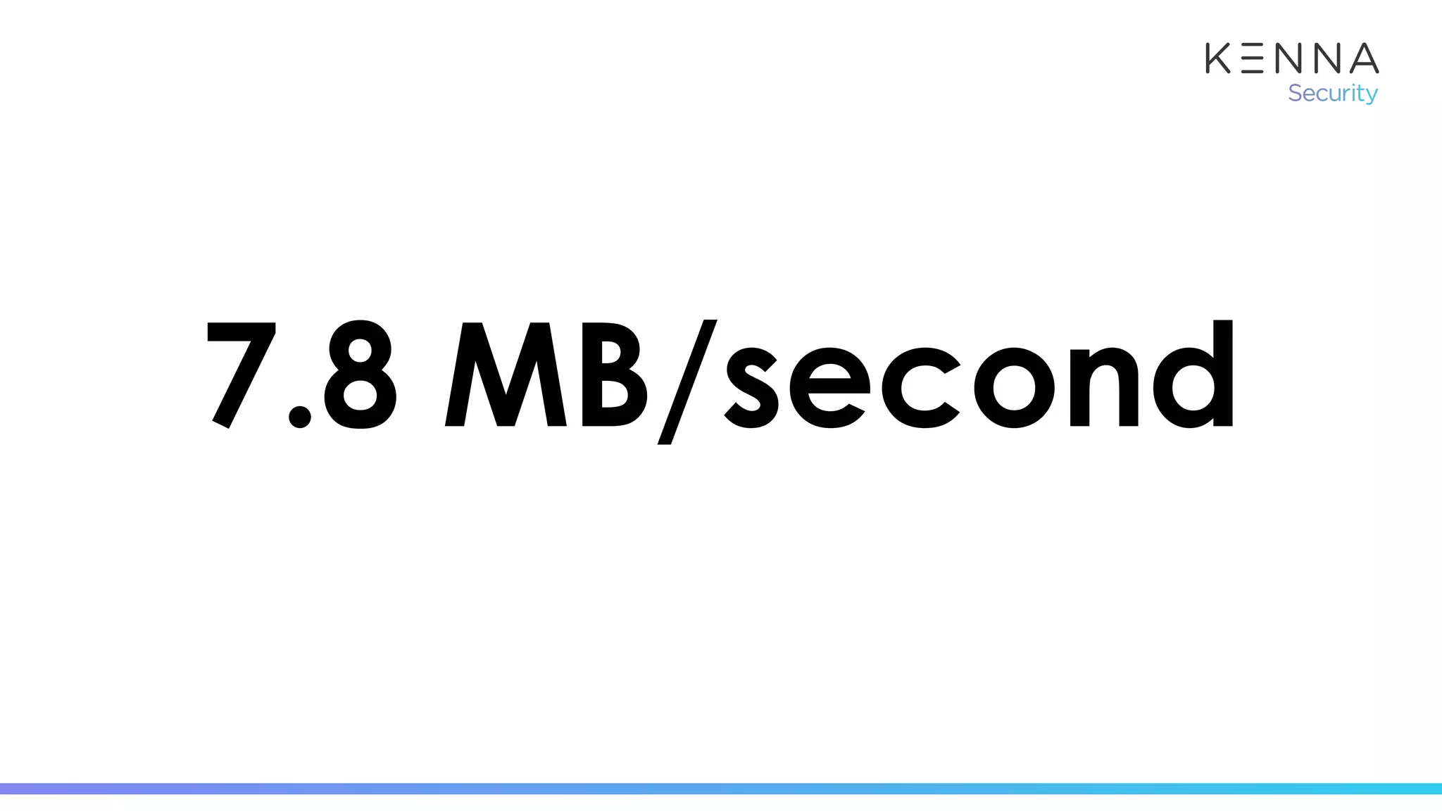 7.8 MB/second
 