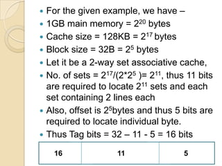 Cache memory | PPTX
