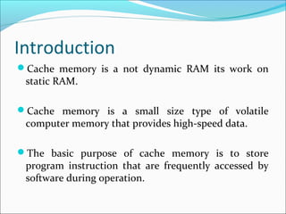 Cache memory | PPT