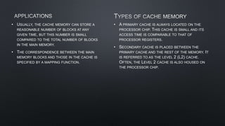 Cache memory | PPTX