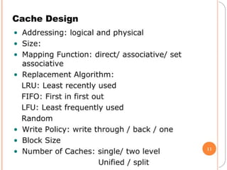 Unit 4-COMPUTER ORGANIZATION-CACHE MEMORY
