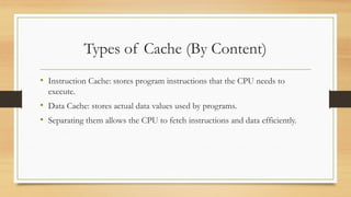 Comprehensive Overview of Cache Memory in Computer Architecture | PPTX