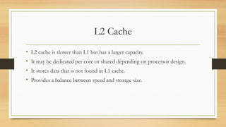 Comprehensive Overview of Cache Memory in Computer Architecture | PPTX
