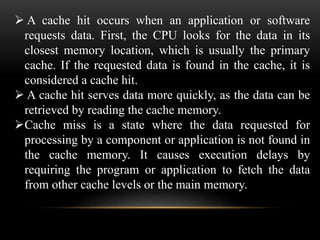 Cache memory ppt | PPTX