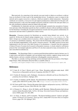 Architecture of the Hyperledger Blockchain Fabric | PDF