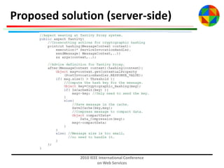 Proposed solution (server-side)

2010 IEEE International Conference
on Web Services

 