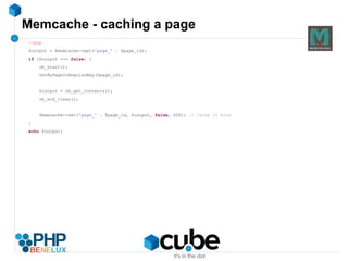 Caching techniques <ul>#3 : Store SQL queries <li>↔ SQL query cache </li><ul><ul><li>Limited in size 