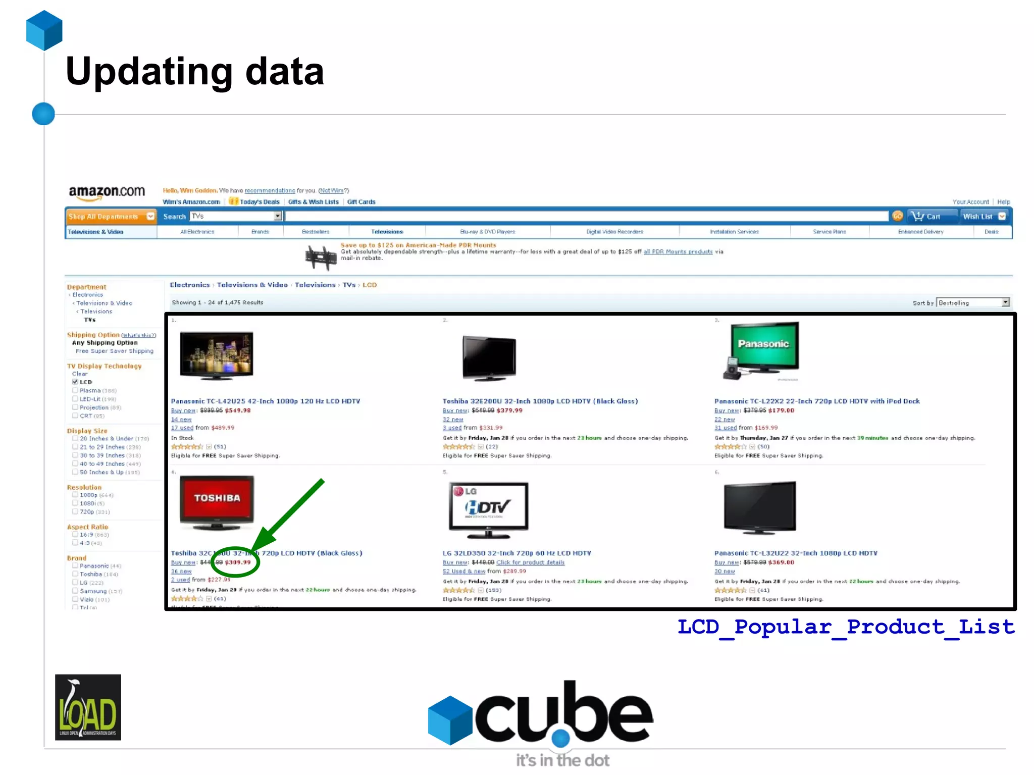 Updating data




                LCD_Popular_Product_List
 