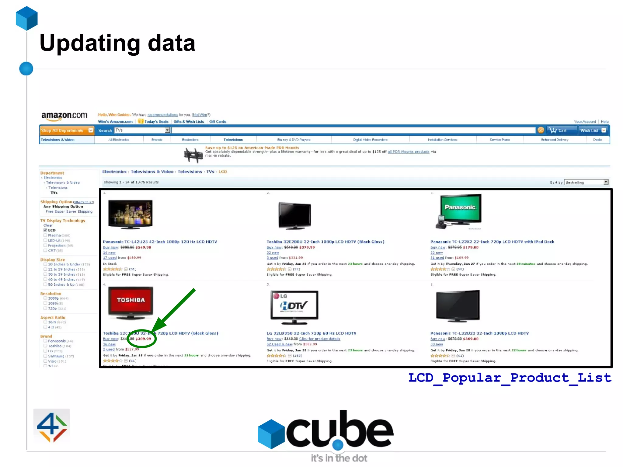 Updating data




                LCD_Popular_Product_List
 