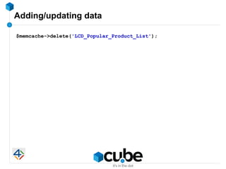Adding/updating data

$memcache->delete('LCD_Popular_Product_List');
 