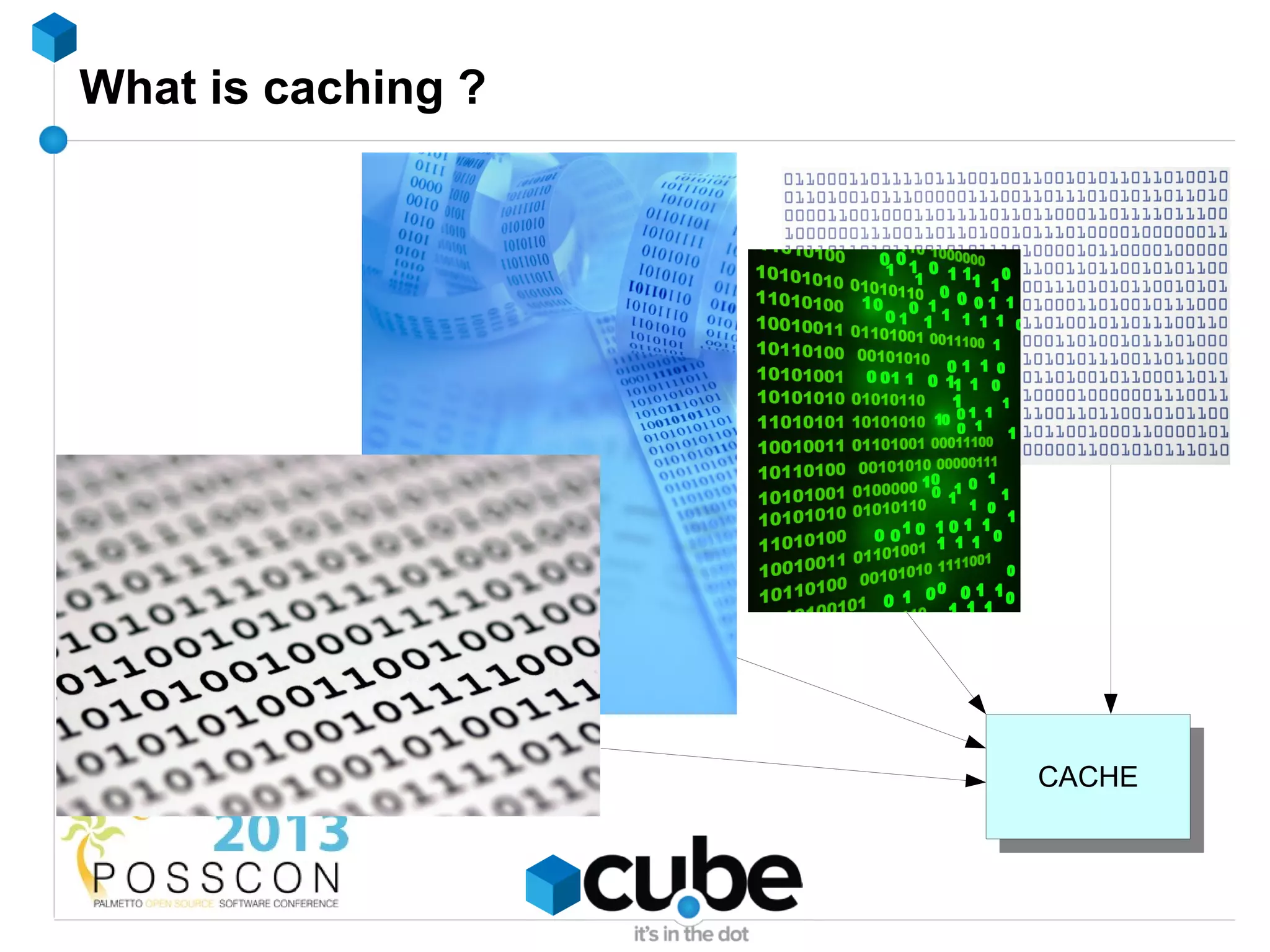 What is caching ?




                    CACHE
                     CACHE
 