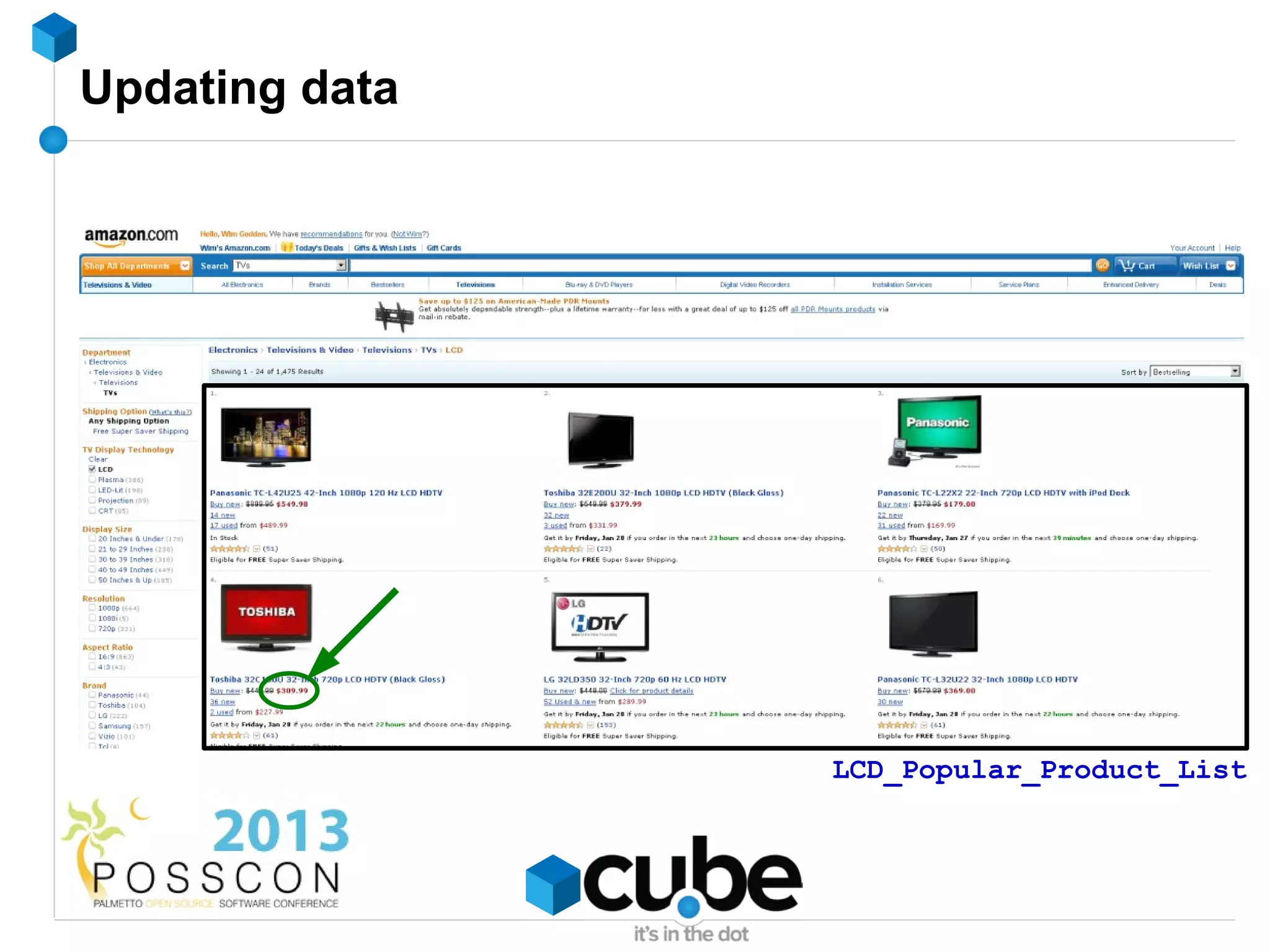 Updating data




                LCD_Popular_Product_List
 