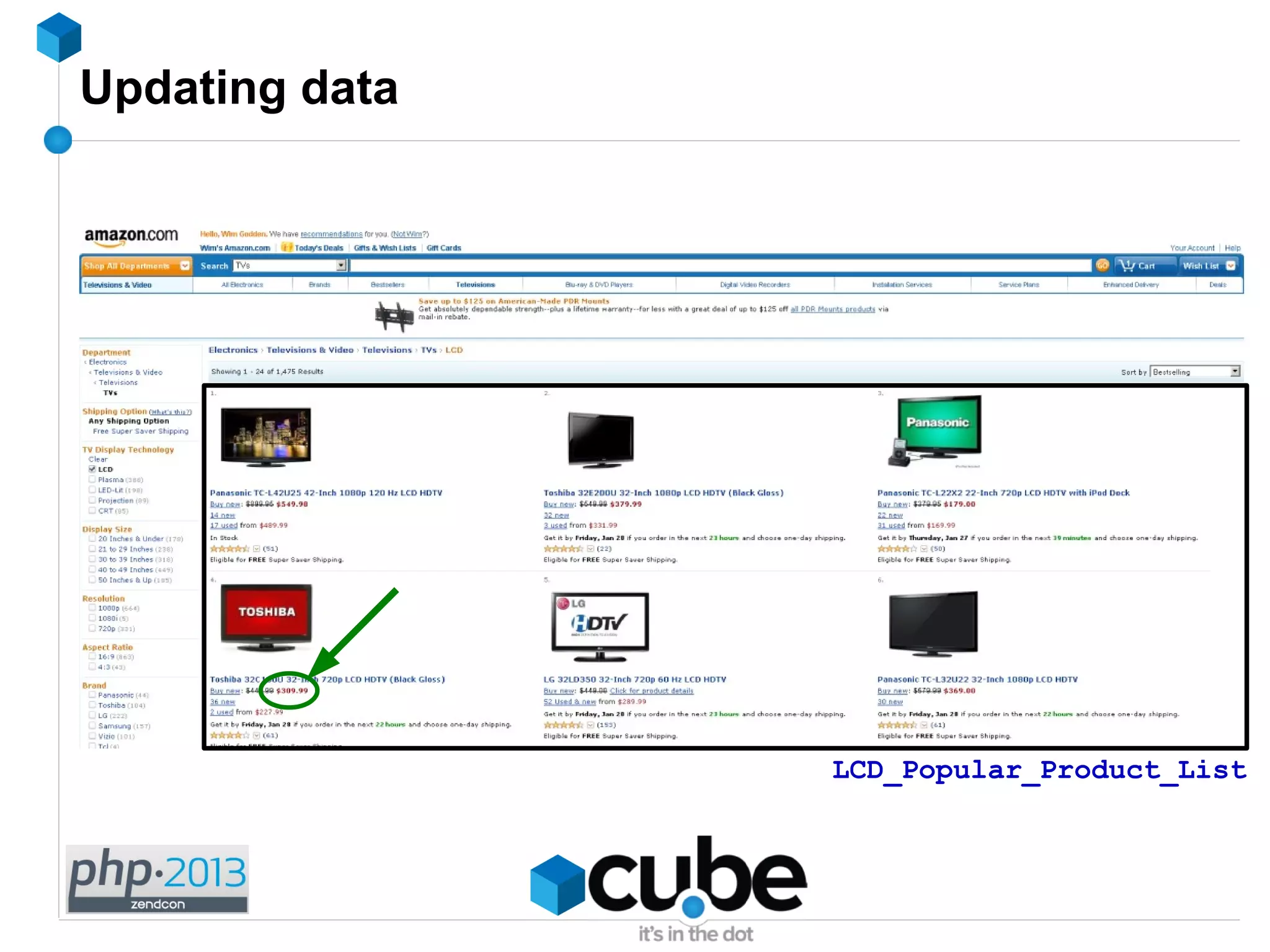 Updating data
LCD_Popular_Product_List
 