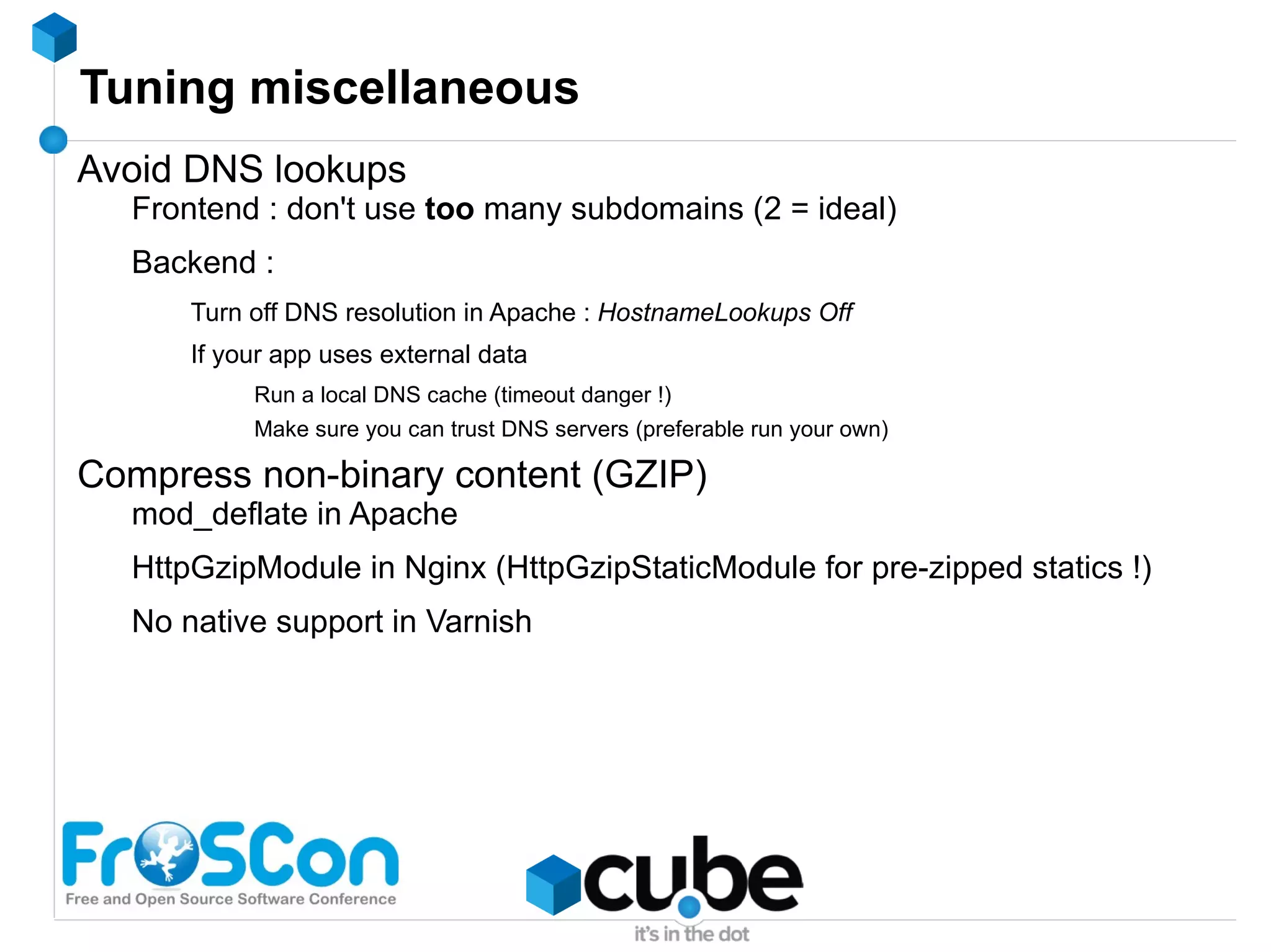 Memcache - tip Page with multiple blocks ? -> use Memcached::getMulti() Warning : what if you get some hits and some misses ? 