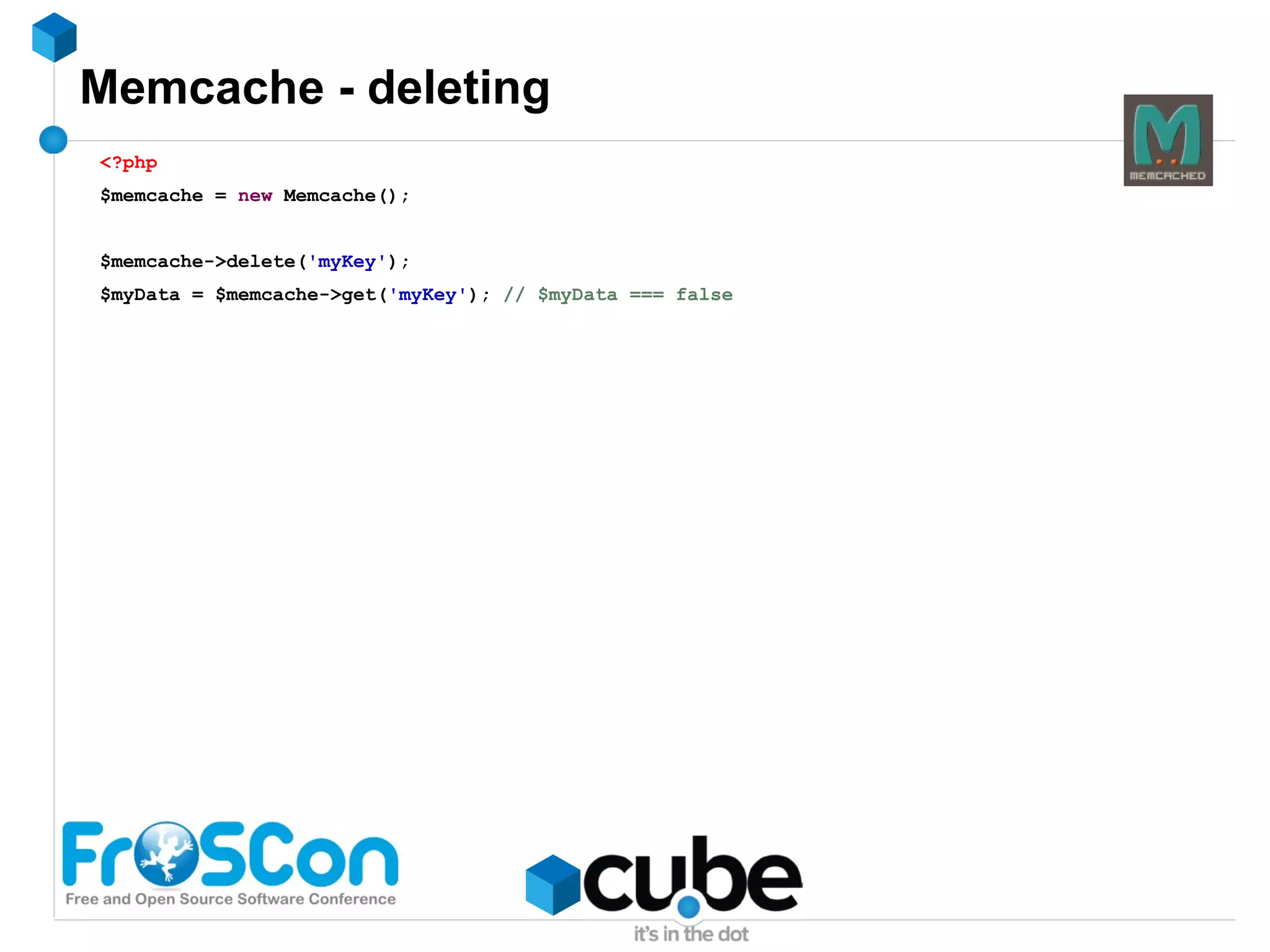 Caching techniques #3 : Store SQL queries ↔ SQL query cache Limited in size 