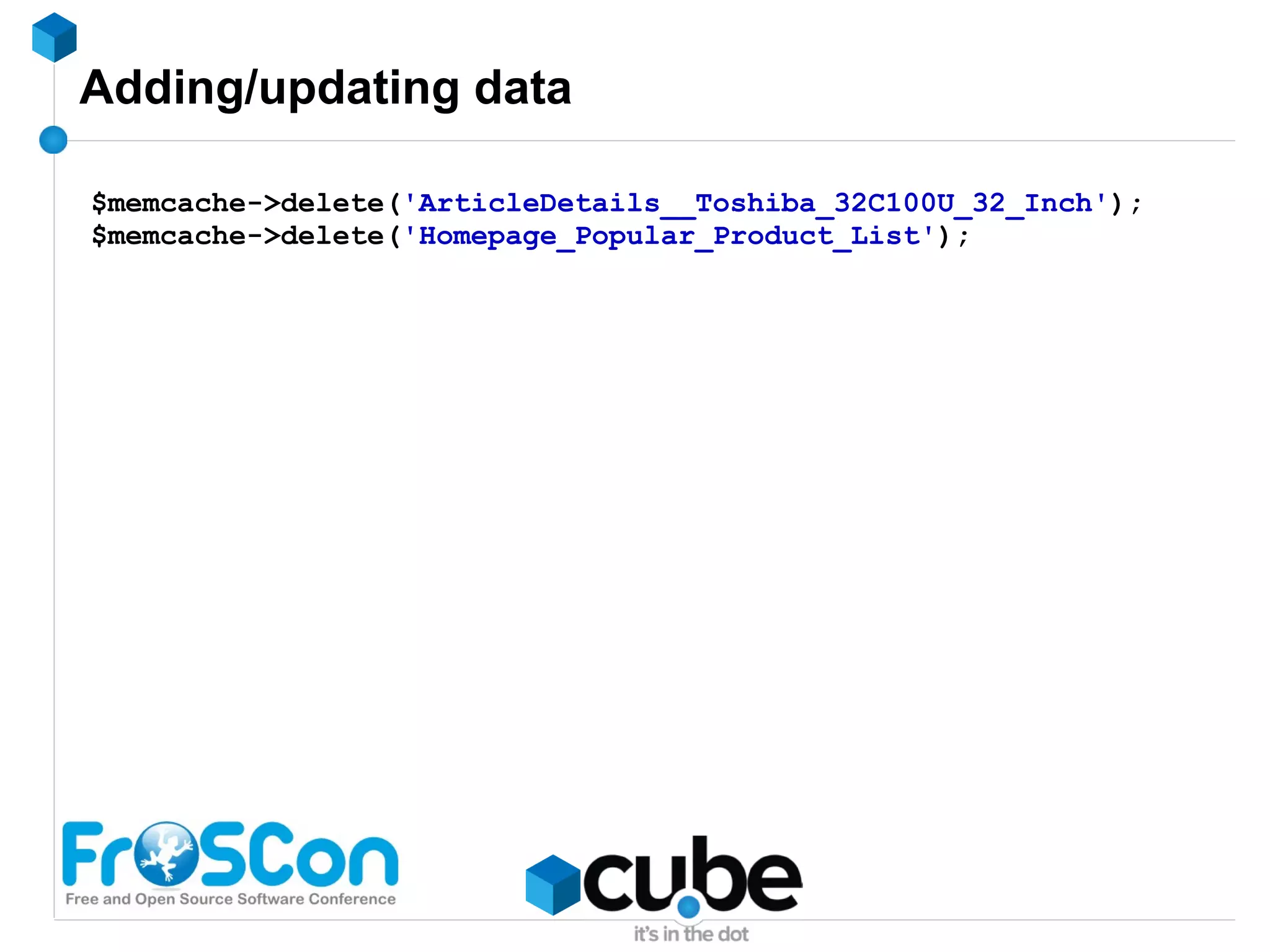 Caching techniques #4 : Store complex processing results Not just calculations 