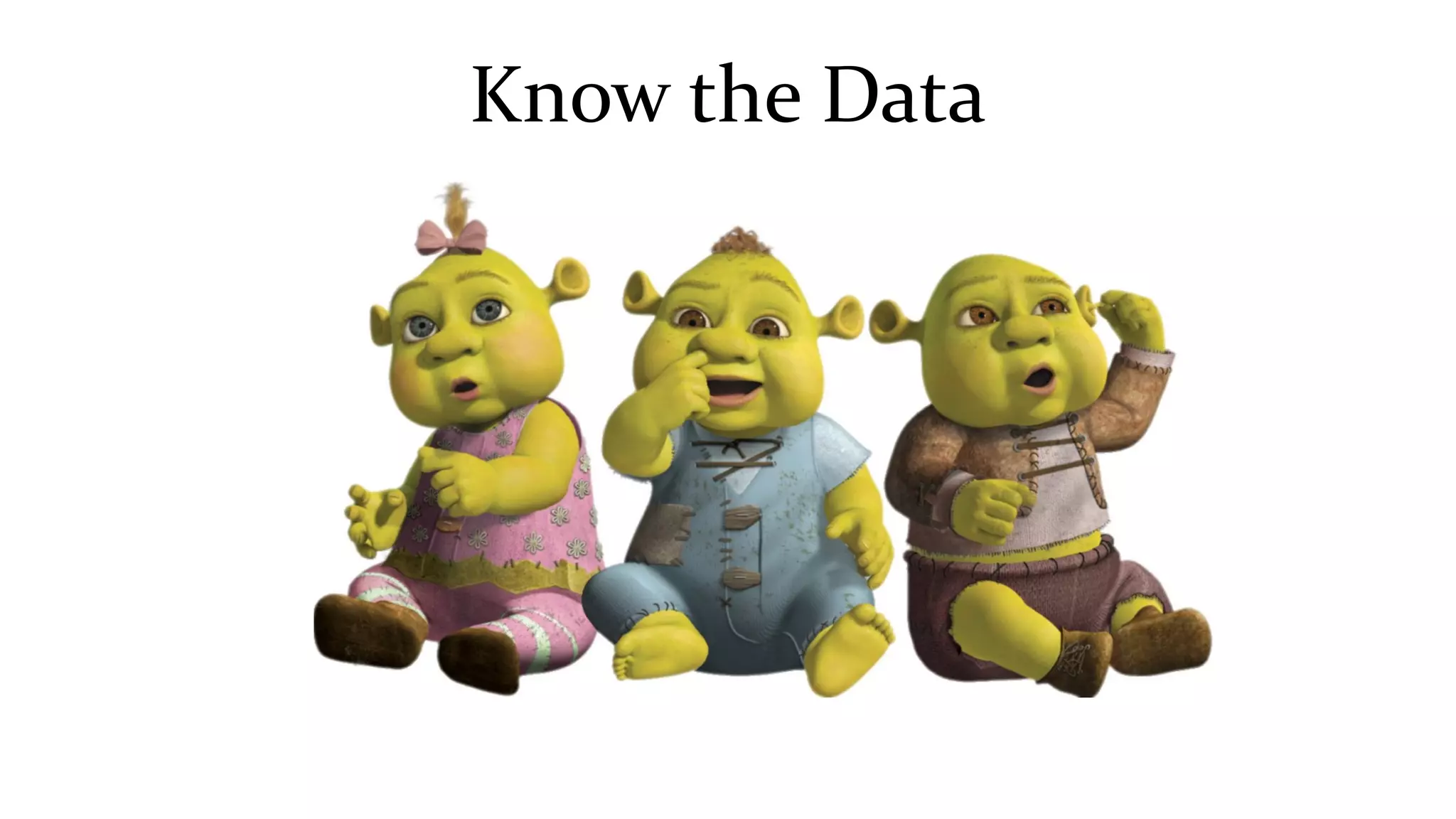 Know the Data
 