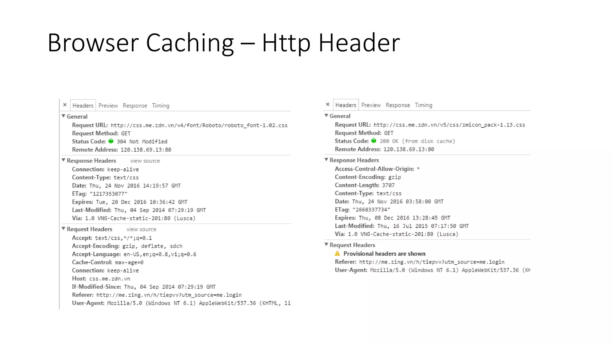 Browser Caching – Http Header
 