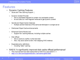 Features4IBM ConfidentialFebruary 14, 2010