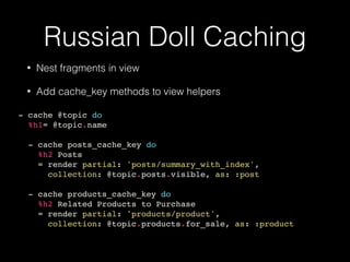 Real World Caching with Ruby on Rails | PPT