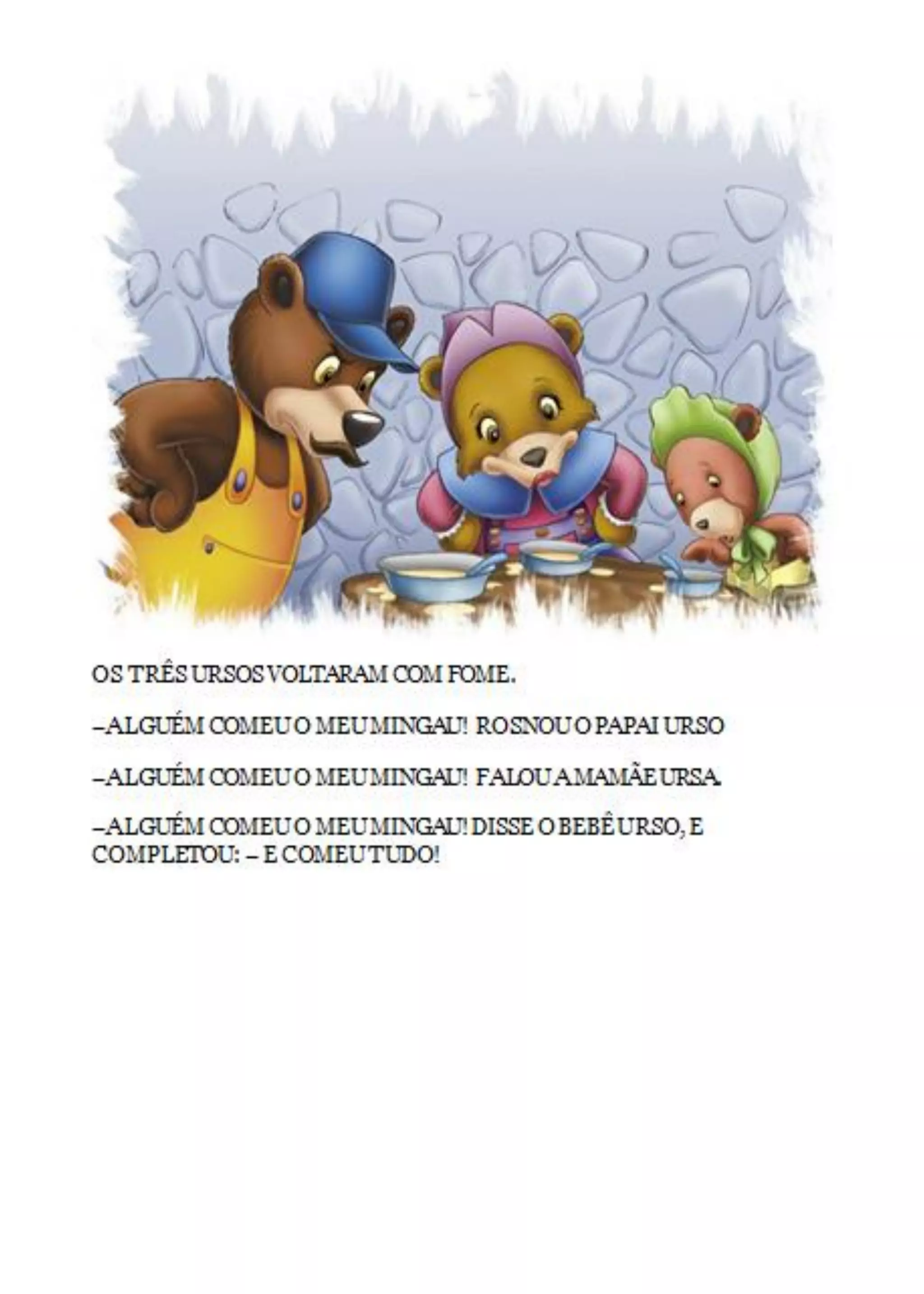 Cachinhos Dourados E Os Três Ursos Pdf