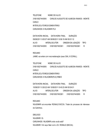 Relatório CPMI do Cachoeira parte 2