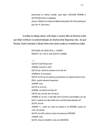 Relatório CPMI do Cachoeira parte 2