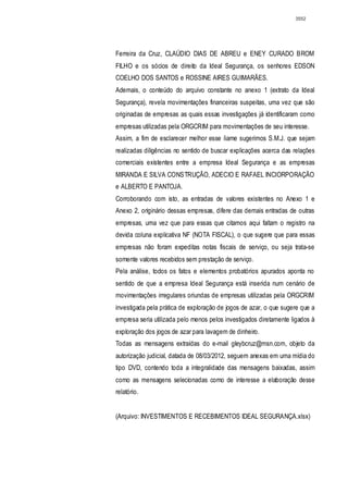 Relatório CPMI do Cachoeira parte 2