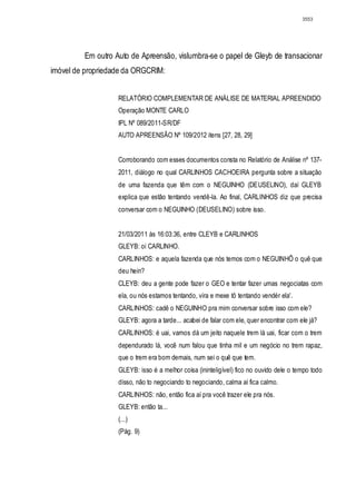 Relatório CPMI do Cachoeira parte 2