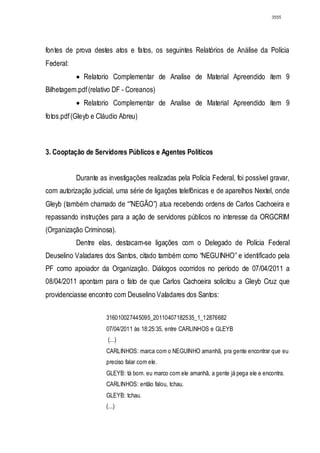 Relatório CPMI do Cachoeira parte 2