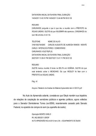 Relatório CPMI do Cachoeira parte 2