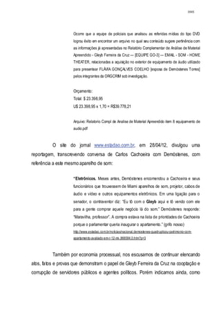 Relatório CPMI do Cachoeira parte 2