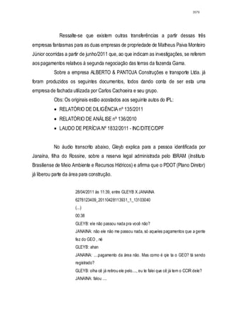 Relatório CPMI do Cachoeira parte 2