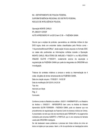 Relatório CPMI do Cachoeira parte 2